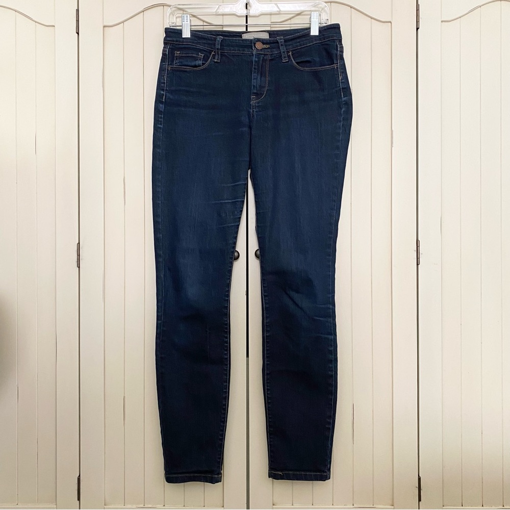 Banana Republic Skinny Fit Jeans Dark Wash Zip Front Pockets Size 27/4